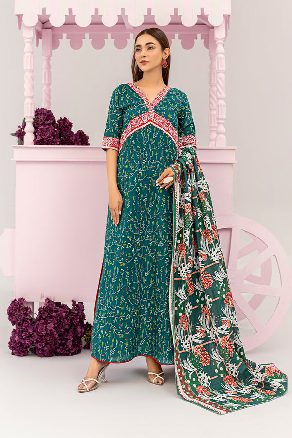 RSV-49-RASBERRY DORIA 3-PIECE PRINTED UNSTITCHED LAWN COLLECTION VOL-05