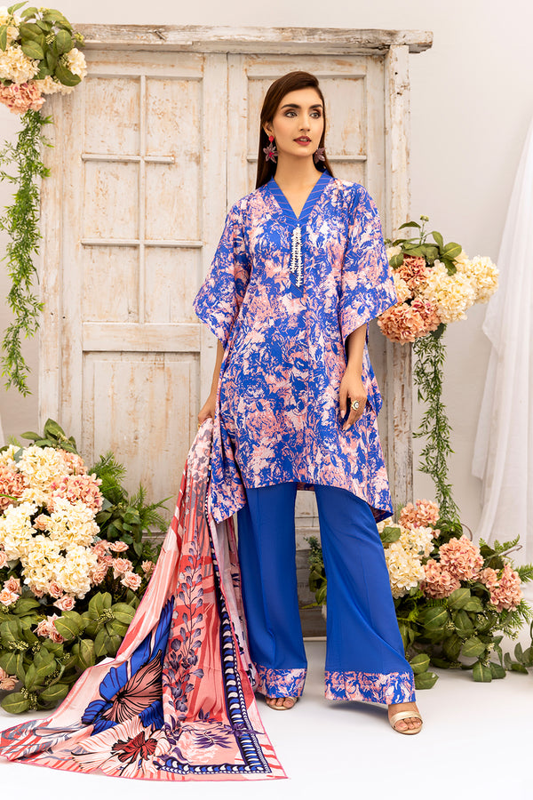 SPH-61-SAFWA PRAHA 3-PIECE FINE DIGITAL PRINTED UNSTITCHED LAWN COLLECTION VOL-07