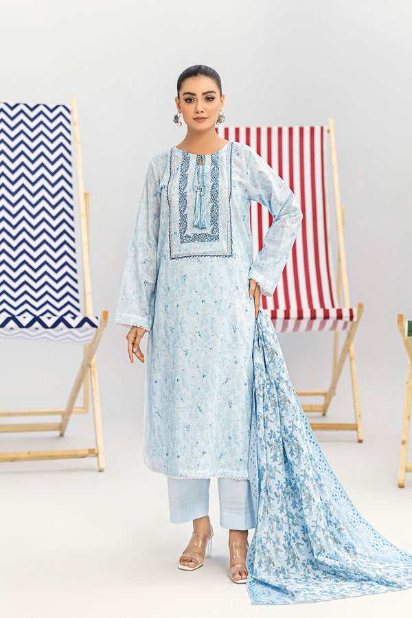 SPH-47-SAFWA PRAHA 3-PIECE FINE DIGITAL PRINTED UNSTITCHED LAWN COLLECTION VOL-05