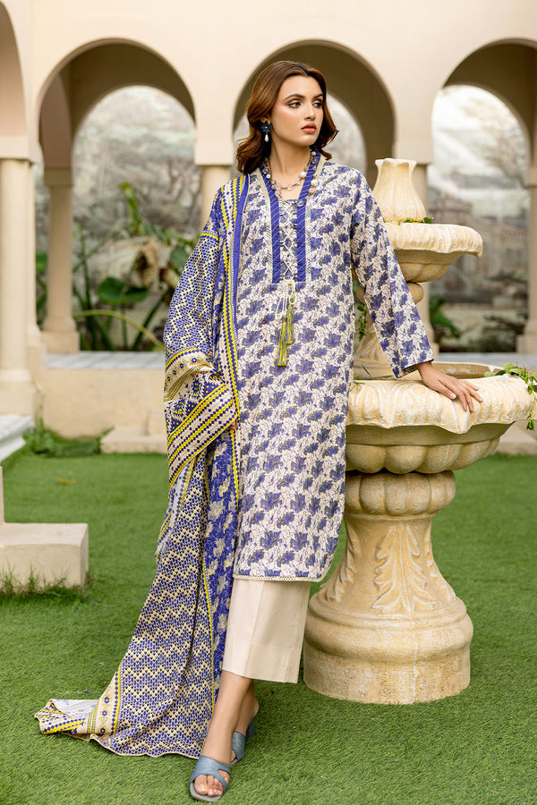 SPH-05-SAFWA PRAHA 3-PIECE FINE DIGITAL PRINTED UNSTITCHED LAWN COLLECTION