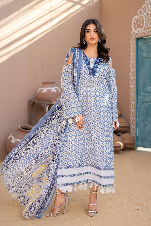 RSV-05-RASBERRY DORIA 3-PIECE PRINTED UNSTITCHED LAWN COLLECTION
