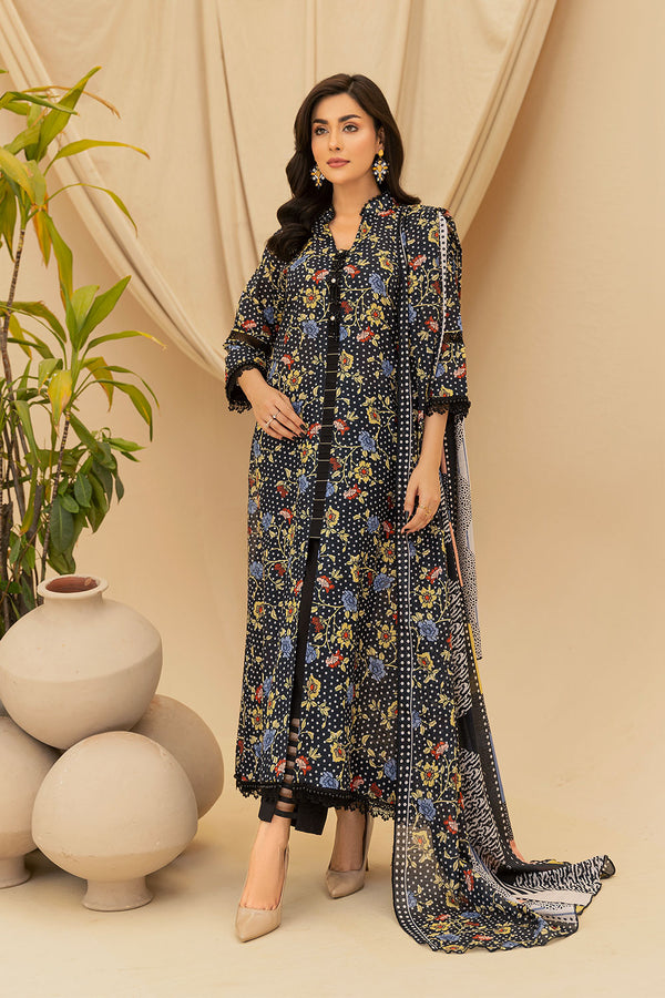 SAF-15-SAFWA SAFRON 3-PIECE FINE DIGITAL PRINTED UNSTITCHED LAWN COLLECTION VOL-02