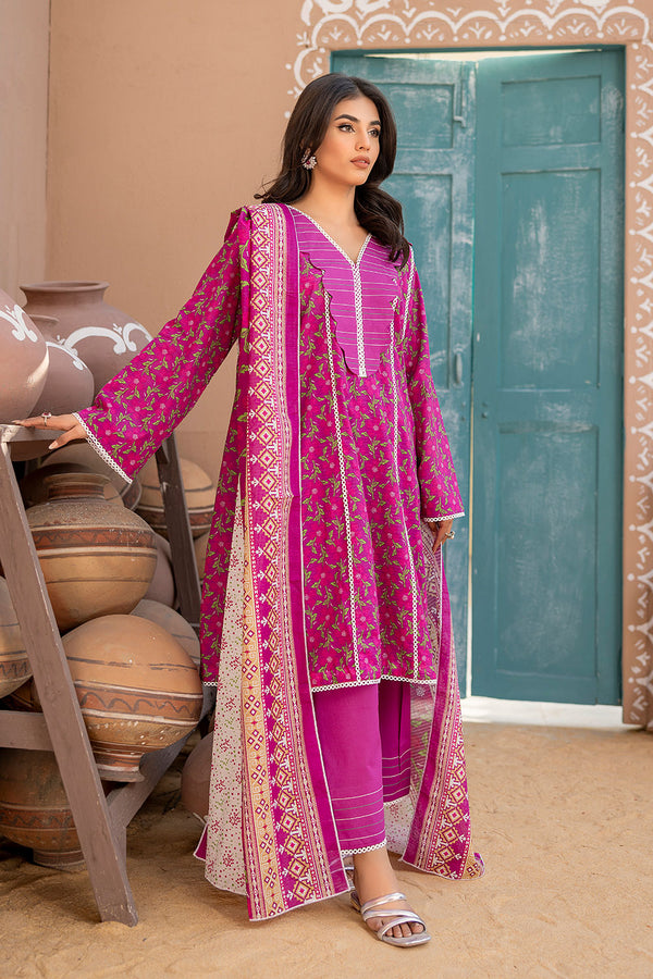 RSV-06-RASBERRY DORIA 3-PIECE PRINTED UNSTITCHED LAWN COLLECTION