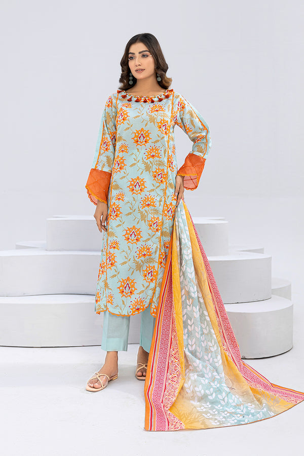 SPH-28-SAFWA PRAHA 3-PIECE FINE DIGITAL PRINTED UNSTITCHED LAWN COLLECTION VOL-03