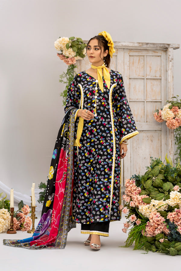 SPH-69-SAFWA PRAHA 3-PIECE FINE DIGITAL PRINTED UNSTITCHED LAWN COLLECTION VOL-07