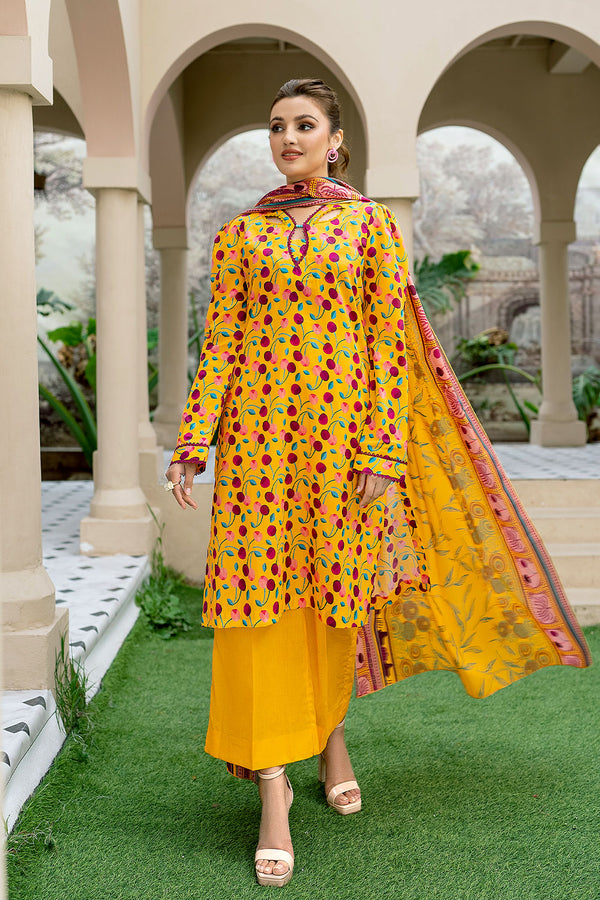 SPH-10-SAFWA PRAHA 3-PIECE FINE DIGITAL PRINTED UNSTITCHED LAWN COLLECTION