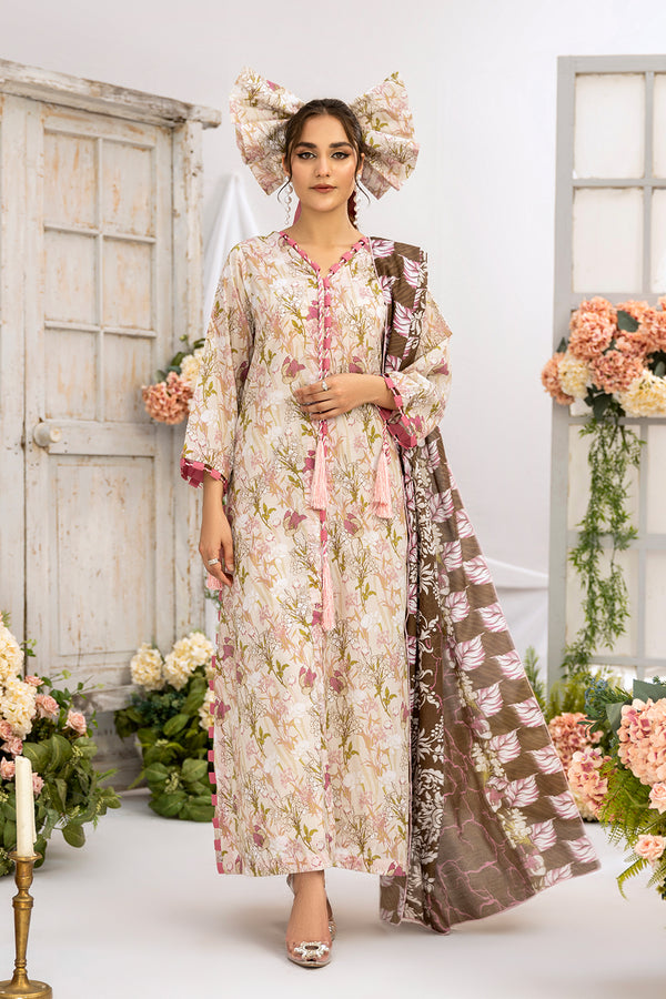 SPH-70-SAFWA PRAHA 3-PIECE FINE DIGITAL PRINTED UNSTITCHED LAWN COLLECTION VOL-07