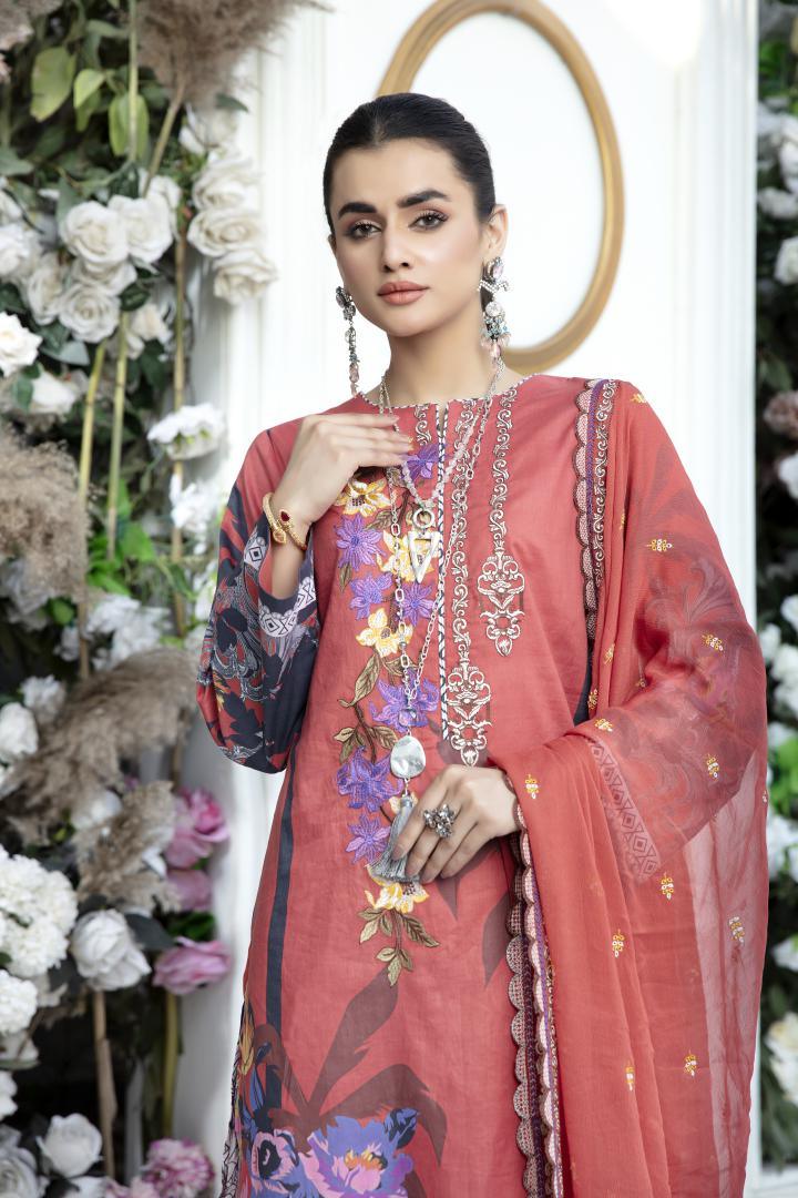 SY-01 - YANFA COLLECTION 2021 - Three Piece Suit-SAFWA -SAFWA Brand Pakistan online shopping for Designer Dresses
