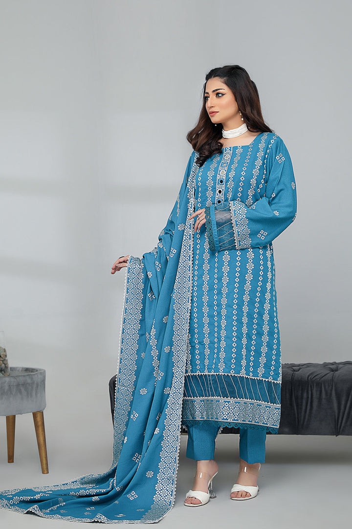 SAP-09 - SAFWA ALPINE EMBROIDERED KARANDI 3 PIECE COLLECTION - VOL 1 2022 - SAFWA Brand