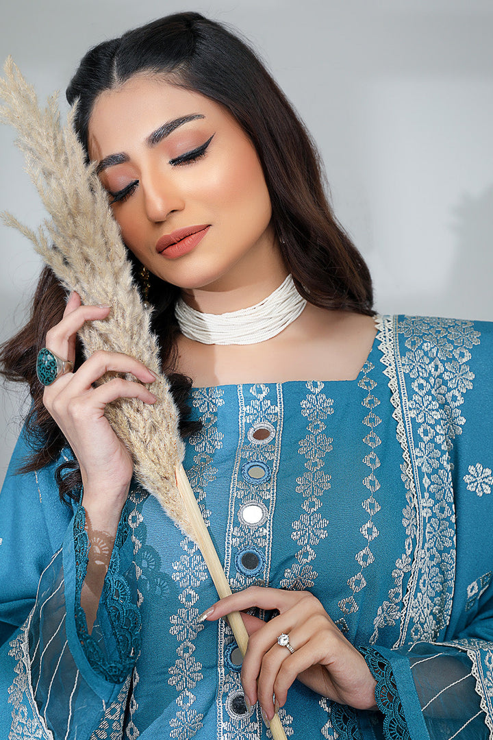 SAP-09 - SAFWA ALPINE EMBROIDERED KARANDI 3 PIECE COLLECTION - VOL 1 2022 - SAFWA Brand