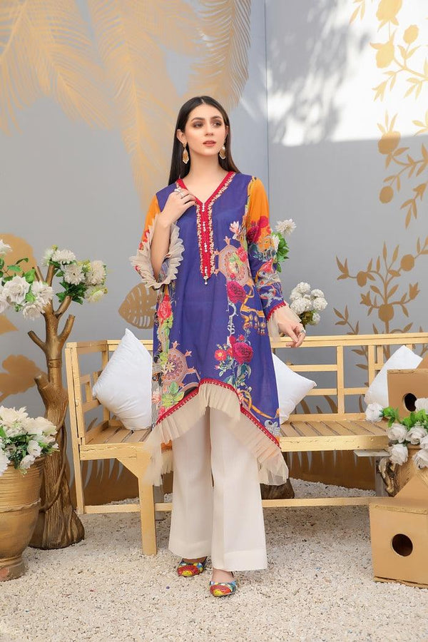 SPK-102- SAFWA DIGTAL PRINTS LAWN COLLECTION- 2021 Safwa-Pakistani Dresses-Dresses-Kurti-Shop Online