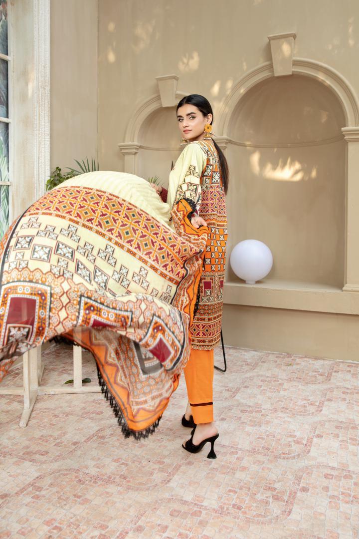 SB-113 - SAFWA DIGITAL PRINT 3-PIECE LAWN COLLECTION VOL 02 2021 Three Piece Suit- SAFWA Brand Pakistan online shopping for Designer Dresses