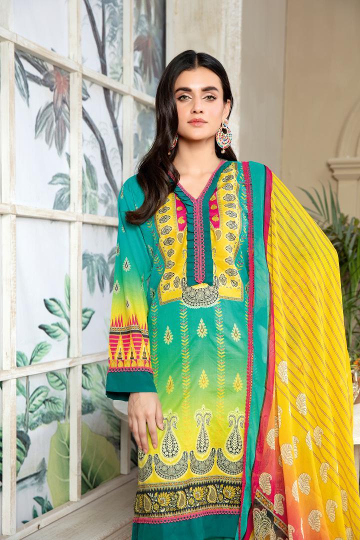 SB-116 - SAFWA DIGITAL PRINT 3-PIECE LAWN COLLECTION VOL 02 2021 Three Piece Suit- SAFWA Brand Pakistan online shopping for Designer Dresses