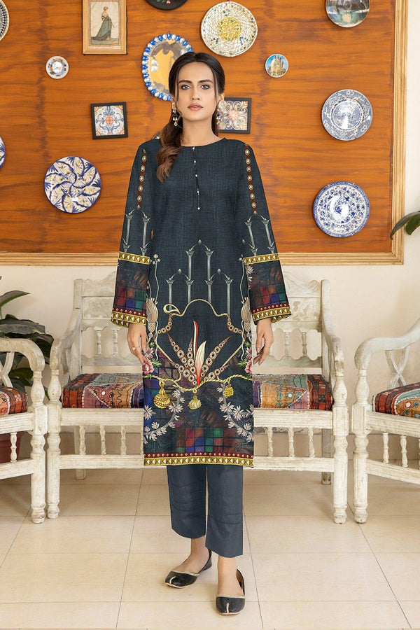 S2V-12 - SAFWA DIGITAL VISCOSE 2 PIECE - VISCOSE KAMEEZ - VISCOSE TROUSER - Safwa Pakistan Fashion 