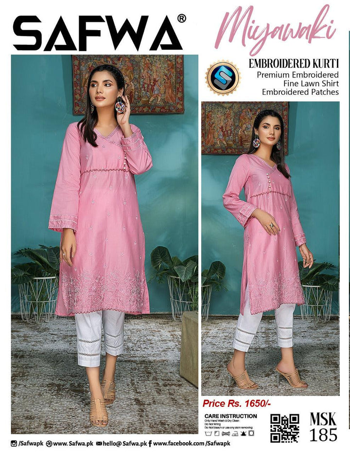 MSK-185 - SAFWA MIYAWAKI EMBROIDERED COLLECTION VOL 05 Dresses | Dress Design | Shirts | Kurti 2022