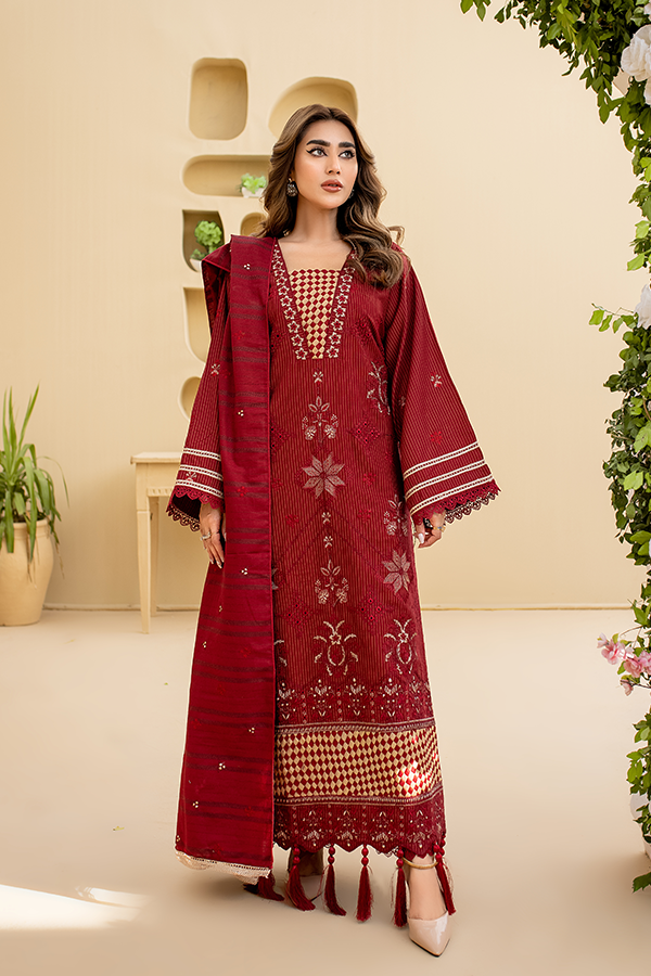 SAR-01 - SAFWA STARLA EMBROIDERED KHADDAR COLLECTION