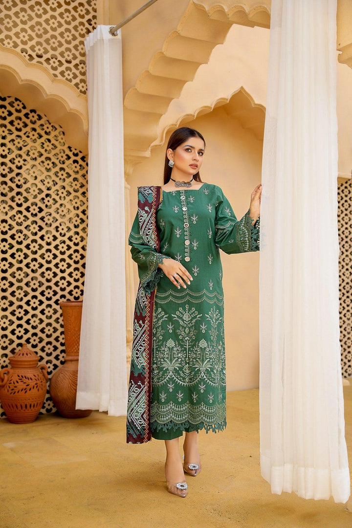 TEC-01 - SAFWA TALIA EMBROIDERED KHADDAR 3-PIECE COLLECTION SAFWA | Dresses | Pakistani Dresses | Dress Design