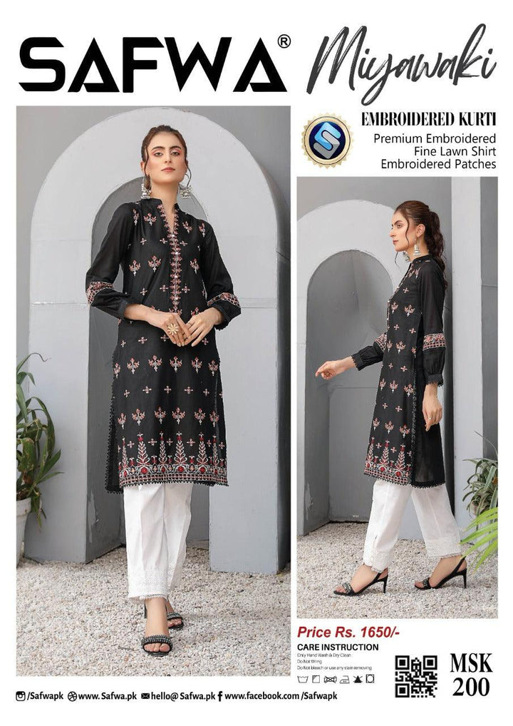 MSK-200 - SAFWA MIYAWAKI COLLECTION VOL 06 Embroidered Shirt | Dresses | Dress Design | Shirts | Kurti