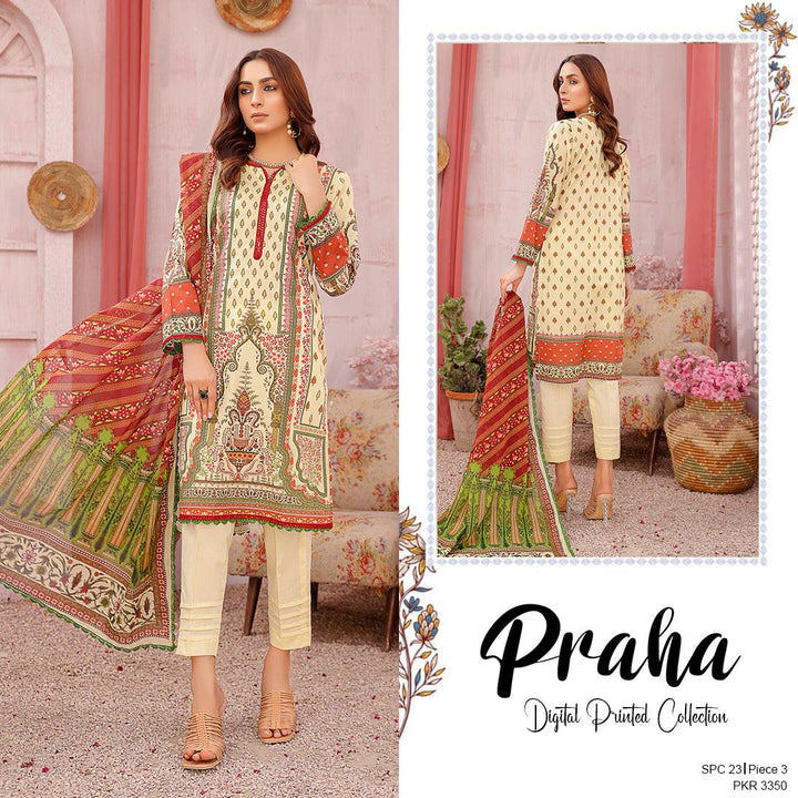 SPC-23 - SAFWA PRAHA COLLECTION 3 PIECE SUIT - Three Piece Suit-SAFWA -SAFWA Brand Pakistan online shopping for Designer Dresses | SAFWA | DRESS | DESIGN | DRESSES | PAKISTANI DRESSES