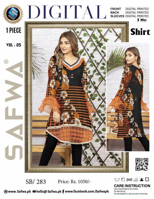 DSB-283- SAFWA DIGTAL PRINTS LAWN COLLECTION- 2021 Safwa-Pakistani Dresses-Dresses-Kurti-Shop Online