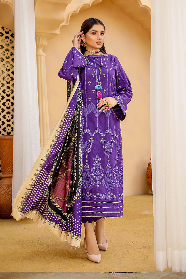 TEC-02 - SAFWA TALIA EMBROIDERED KHADDAR 3-PIECE COLLECTION - SAFWA Brand