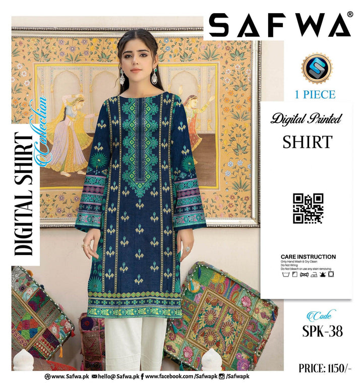 SPK-138 - SAFWA DIGITAL PRINTS LAWN SHIRT COLLECTION VOL 4