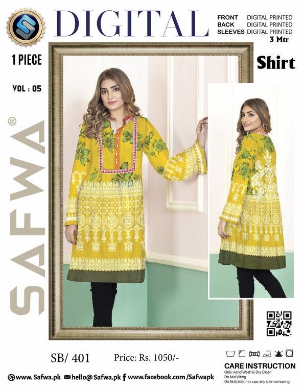 DSB-401- SAFWA DIGTAL PRINTS LAWN COLLECTION- 2021 Safwa-Pakistani Dresses-Dresses-Kurti-Shop Online