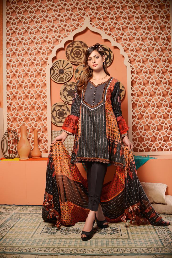 SM-41 - SAFWA EMBROIDERED 3-PIECE MODA COLLECTION 2021 -| SAFWA DRESS DESIGN | DRESSES | PAKISTANI DRESSES | SAFWA BRAND Pakistani online shopping for Designer Dresses