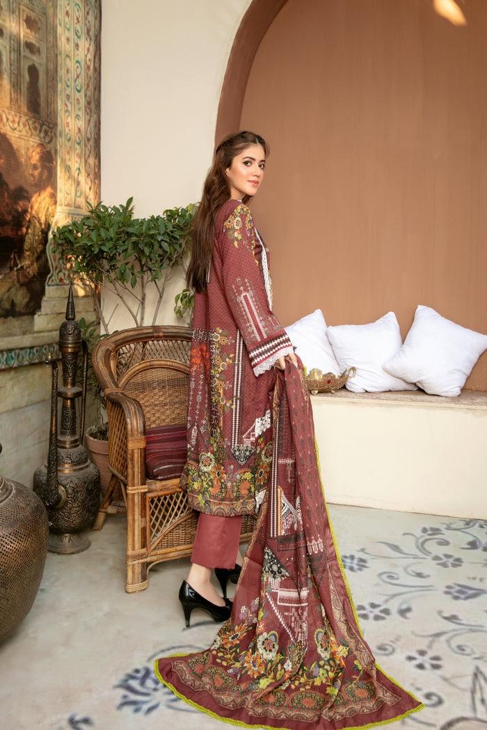 SPR-46 - SAFWA PRAHA COLLECTION 3 PIECE SUIT 2021 - Three Piece Suit-SAFWA -SAFWA Brand Pakistan online shopping for Designer Dresses| SAFWA| DRESS| DESIGN| DRESSES| PAKISTANI DRESSES