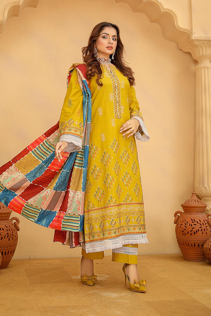 TEC-04 - SAFWA TALIA EMBROIDERED KHADDAR 3-PIECE COLLECTION - SAFWA Brand