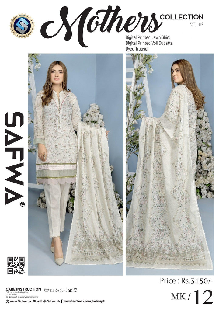 MK-12 -SAFWA MOTHER LAWN COLLECTION VOL 02 Dresses | Dress Design | Pakistani Dresses | Online Shopping in Pakistan