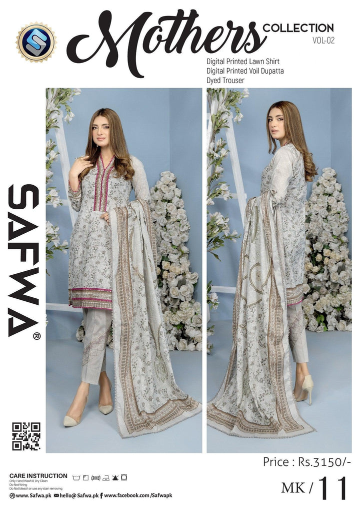 MK-11 -SAFWA MOTHER LAWN COLLECTION VOL 02 Dresses | Dress Design | Pakistani Dresses | Online Shopping in Pakistan