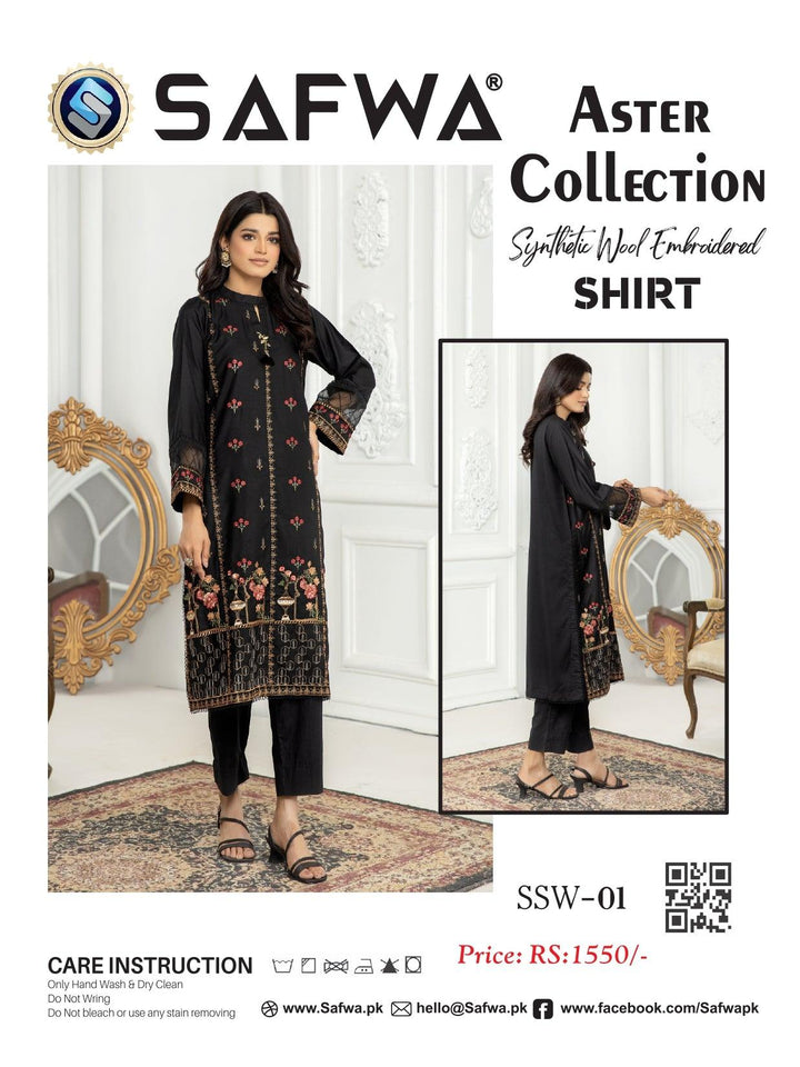 SSW-01 - SAFWA ASTER EMBROIDERED WOOL SHIRT COLLECTION VOL 01 - SAFWA Brand